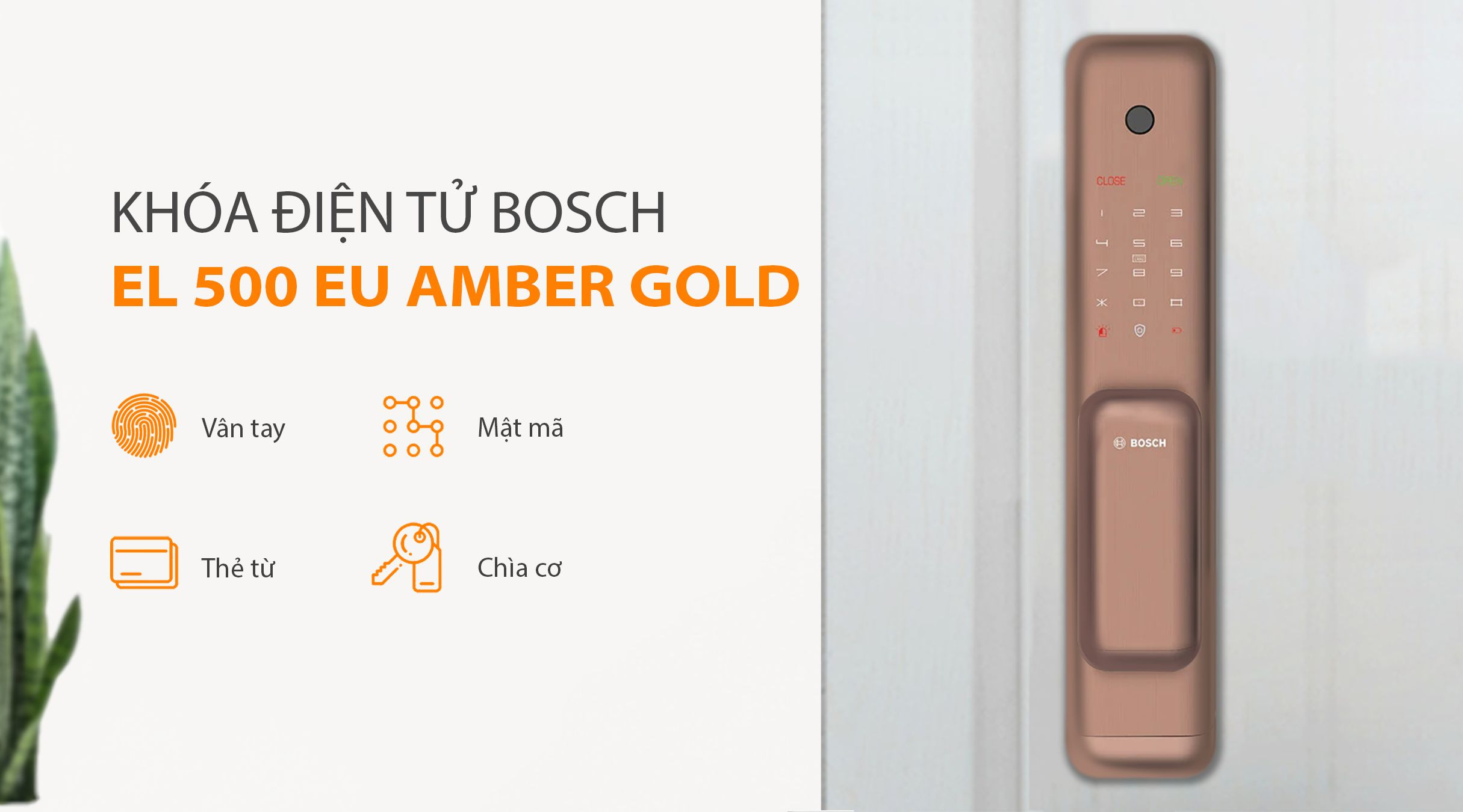 Phương thức mở khóa điện tử BOSCH EL 500 EU AMBER GOLD